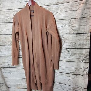 On 12th Brown Open Front Cardigan Size Small